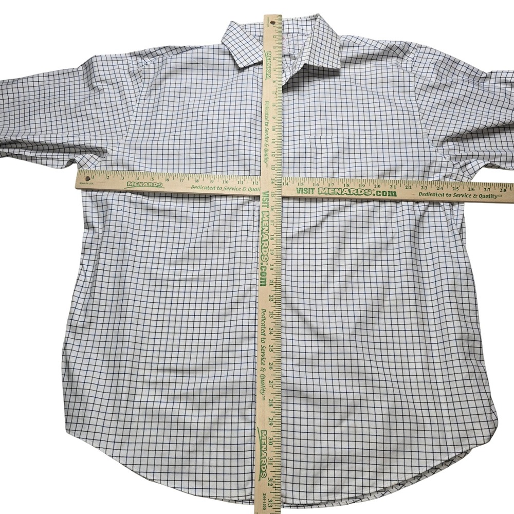 Brooks Brothers Shirt Mens 17-34 White Check traditional Non-Iron Stretch - Picture 3 of 4